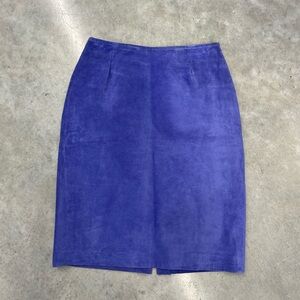 Danier Periwinkle Suede Pencil Skirt